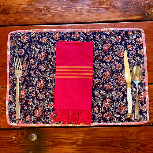 Block Printed Quilted Placemat