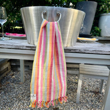 Load image into Gallery viewer, Colorful Pink Striped Tea Towel