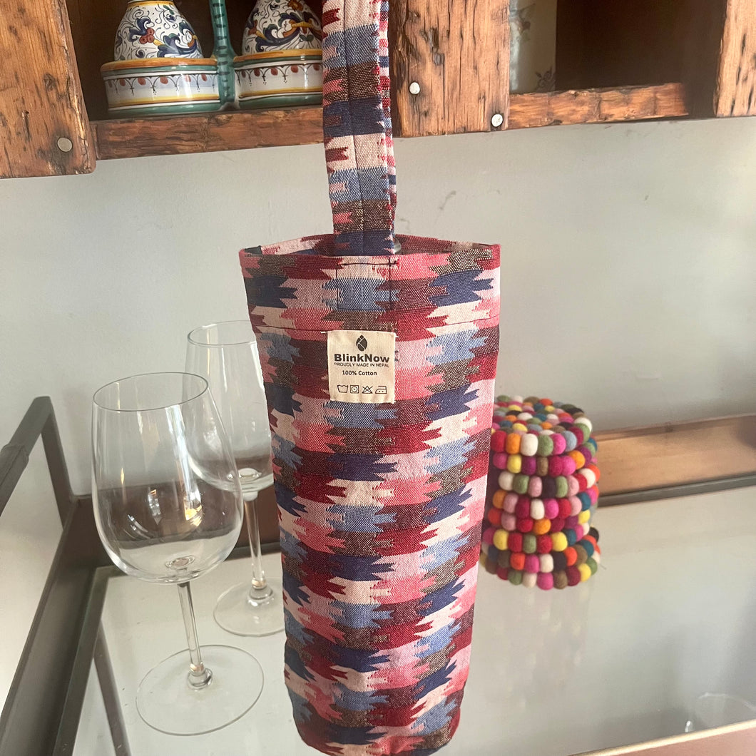 Wine Tote in Traditional Dhaka