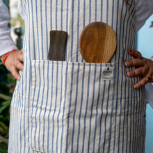 Load image into Gallery viewer, Apron made from Handwoven Chef Stripe Fabric