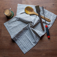 Load image into Gallery viewer, Blue and White Striped Tea Towel