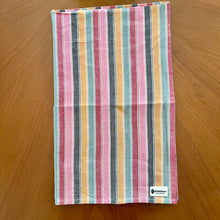 Load image into Gallery viewer, Colorful Pink Striped Tea Towel