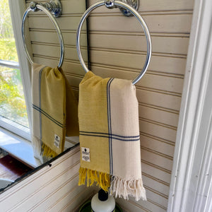 Yellow with Blue Tea Towel
