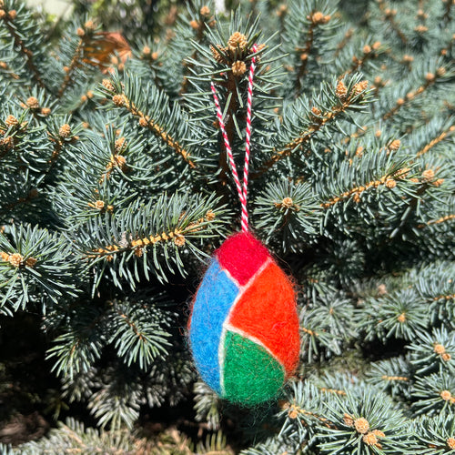 Felted Wool Bud Ornament