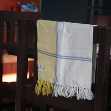 Load image into Gallery viewer, Yellow with Blue Tea Towel