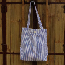 Load image into Gallery viewer, Striped Cotton Tote